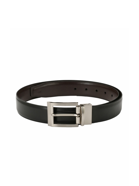 Pacific Gold Men Black & Brown Reversible Solid Belt