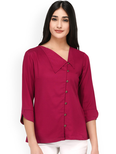 PURYS Women Magenta Solid Top
PURYS Women Magenta Solid Top
