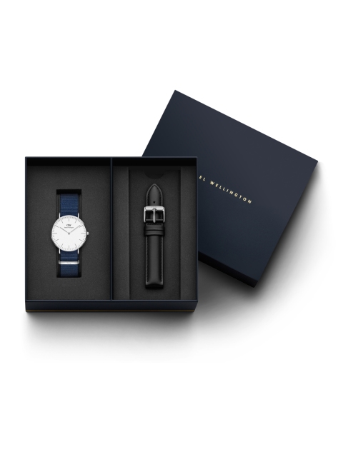 Daniel wellington Unisex Classic Bayswater 36mm & Classic Sheffield Strap Watch Gift Set DW00500152, White
Daniel wellington Unisex Classic Bayswater 36mm & Classic Sheffield Strap Watch Gift Set DW00500152, White