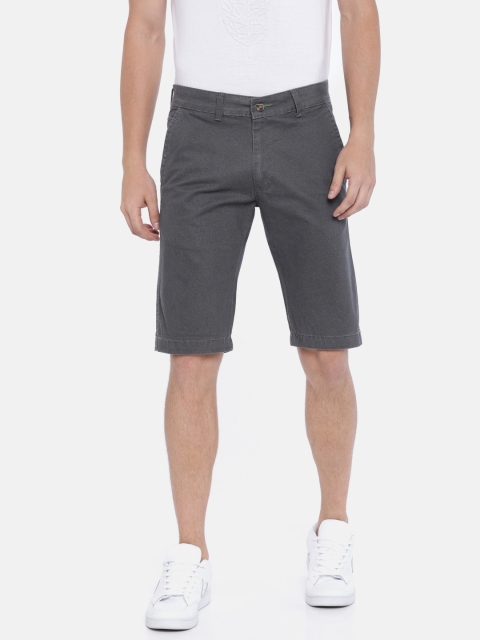 Sports52 wear Men Grey Solid Regular Fit Chino Shorts