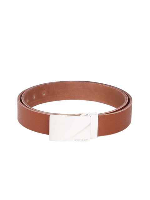 United Colors of Benetton Men Tan Textured Belt