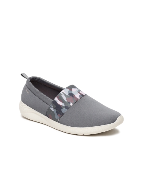 Crocs Women Grey Slip-On Sneakers