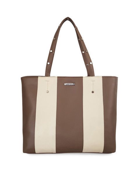 Toteteca Cream-Coloured & Brown Striped Shoulder Bag 
Toteteca Cream-Coloured & Brown Striped Shoulder Bag