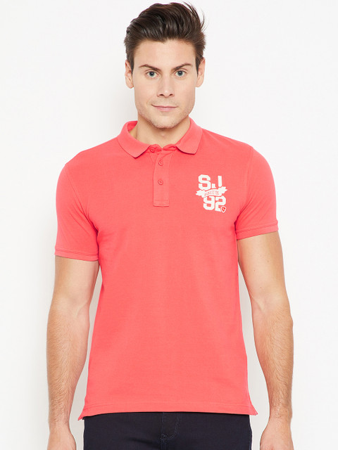 SPYKAR Men Coral Orange Solid Polo Collar T-shirt
SPYKAR Men Coral Orange Solid Polo Collar T-shirt