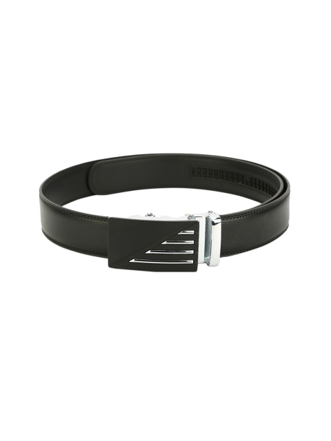 Pacific Gold Men Black Solid Belt