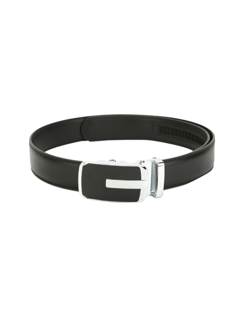 Pacific Gold Men Black Solid Belt
