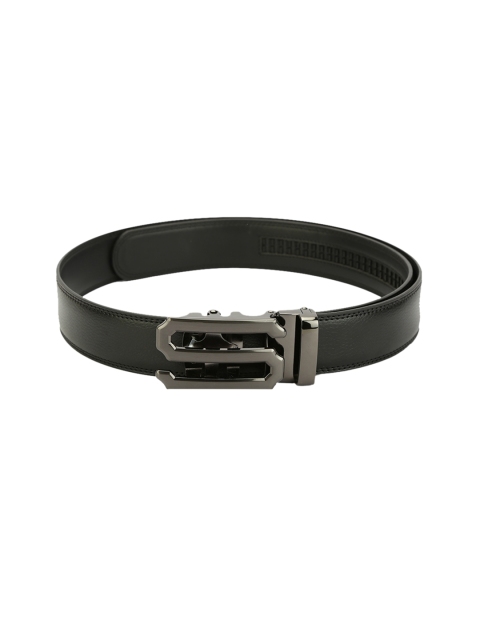 Pacific Gold Men Black Solid Belt