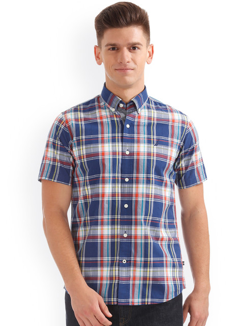 Nautica Men Blue & Red Slim Fit Checked Casual Shirt
Nautica Men Blue & Red Slim Fit Checked Casual Shirt