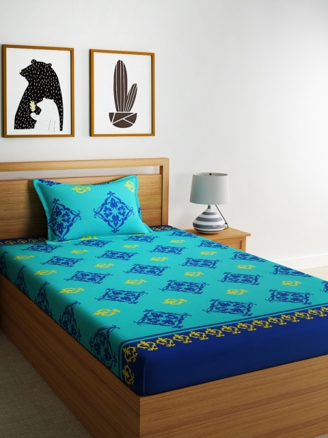 Home Ecstasy Blue Geometric Flat 140 TC Cotton 1 Single Bedsheet with 1 Pillow Covers
Home Ecstasy Blue Geometric Flat 140 TC Cotton 1 Single Bedsheet with 1 Pillow Covers