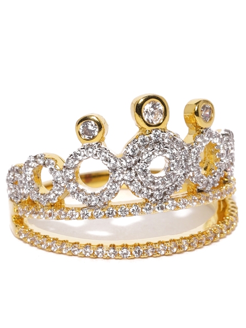 Amavi Gold-Plated Crown Ring