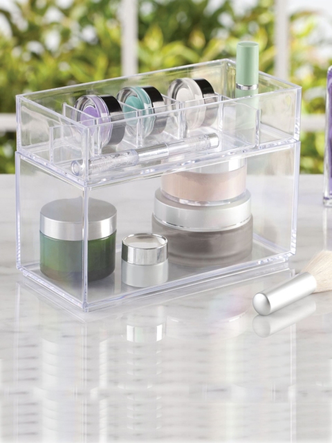 INTERDESIGN White Solid Makeup Organiser