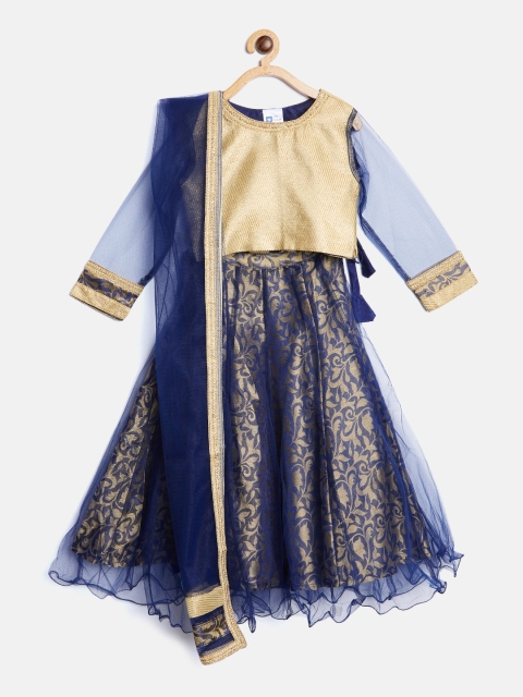 612 league Navy Blue Ready to Wear Lehenga & Blouse with Dupatta