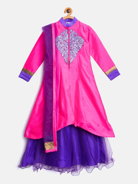 612 league Girls Pink & Blue Embroidered Ready to Wear Lehenga & Blouse with Dupatta
612 league Girls Pink & Blue Embroidered Ready to Wear Lehenga & Blouse with Dupatta