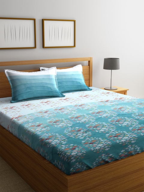 SPACES Blue & White Abstract Flat 180 TC Cotton 1 King Bedsheet with 2 Pillow Covers
SPACES Blue & White Abstract Flat 180 TC Cotton 1 King Bedsheet with 2 Pillow Covers