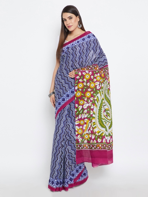 Kalakari India Navy Blue & White Indigo Screen Print Handcrafted Cotton Sustainable Saree
Kalakari India Navy Blue & White Indigo Screen Print Handcrafted Cotton Sustainable Saree