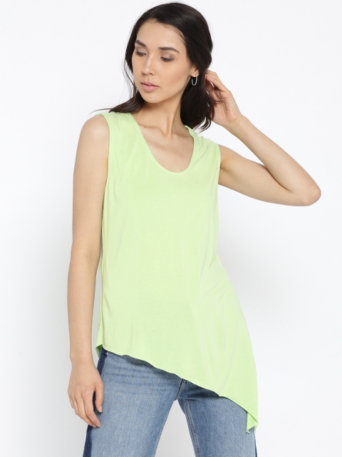MANGO Women Green Solid Top