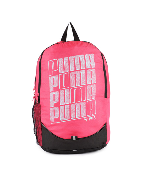 Puma Unisex Pink Brand Logo Backpack 
Puma Unisex Pink Brand Logo Backpack