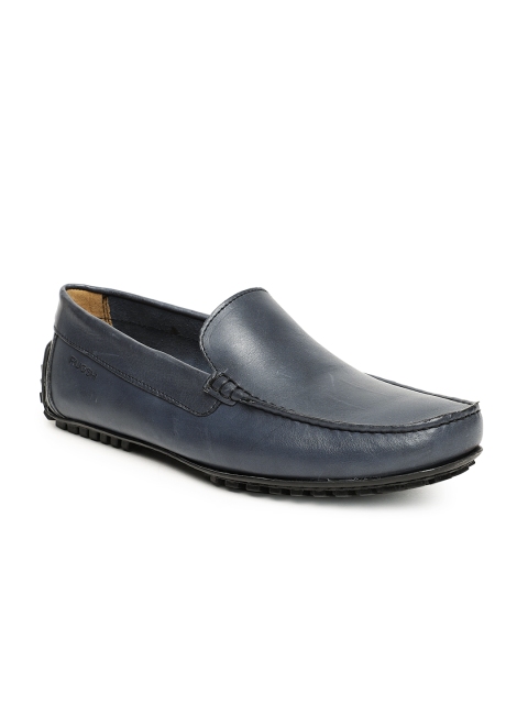 Ruosh Men Navy Blue Leather Casual Shoes