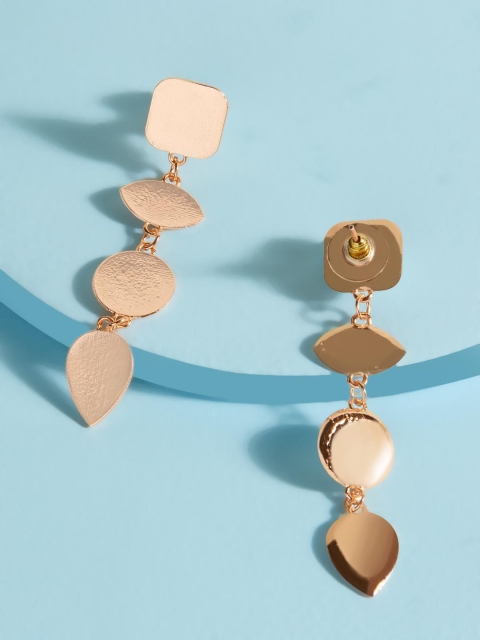 Foxy Sperks Rose Geometric Drop Earrings
