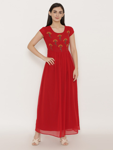 MABISH by Sonal Jain Women Maroon Floral Printed Maxi Dress
MABISH by Sonal Jain Women Maroon Floral Printed Maxi Dress