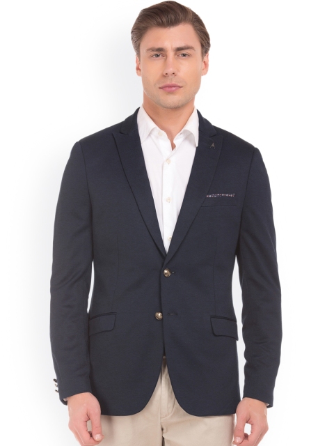 Arrow New York Men Blue Slim Fit Formal Blazer