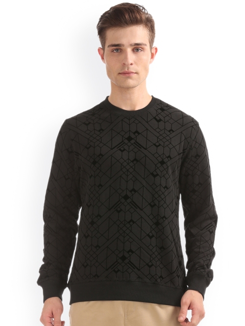 Ed Hardy Men Black Printed Sweatshirt