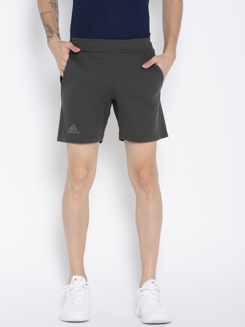 ADIDAS Men Charcoal Grey Climachill Tennis Shorts