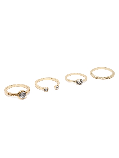 Ayesha Set of 4 Gold-Toned Rings