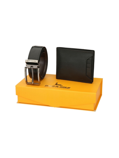 Pacific Gold Men Black Accessory Gift Set