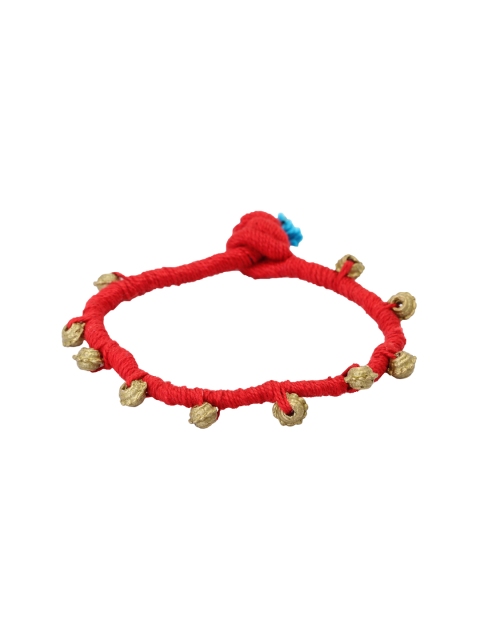TJORI Red Metal Contemporary Bracelet