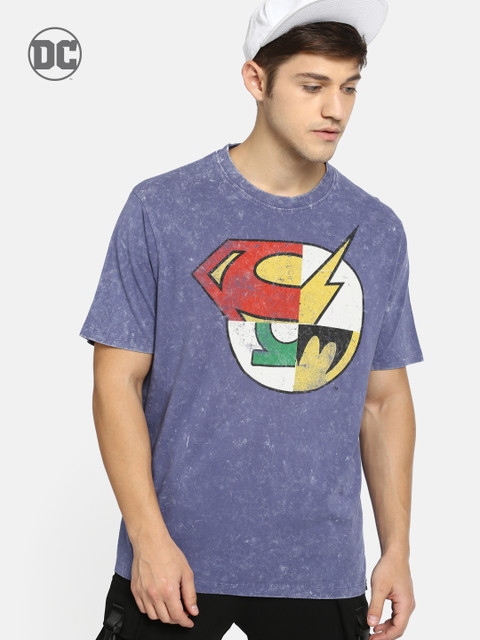Justice League Men Blue Printed Round Neck T-shirt 
Justice League Men Blue Printed Round Neck T-shirt