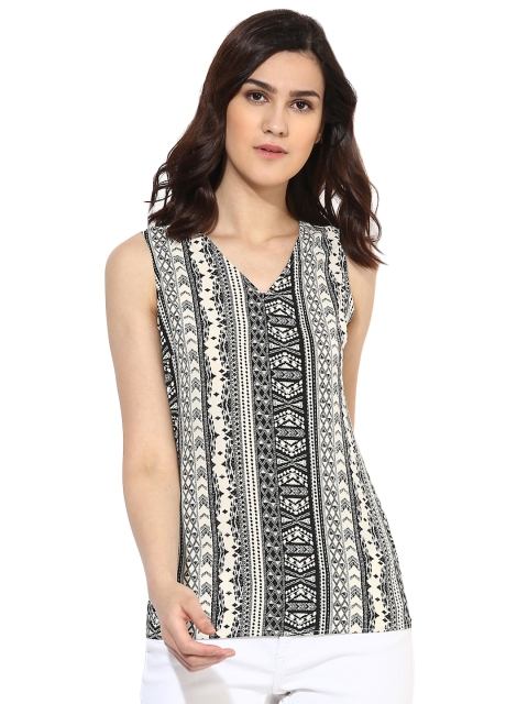 Magzayra Women Black Printed Top