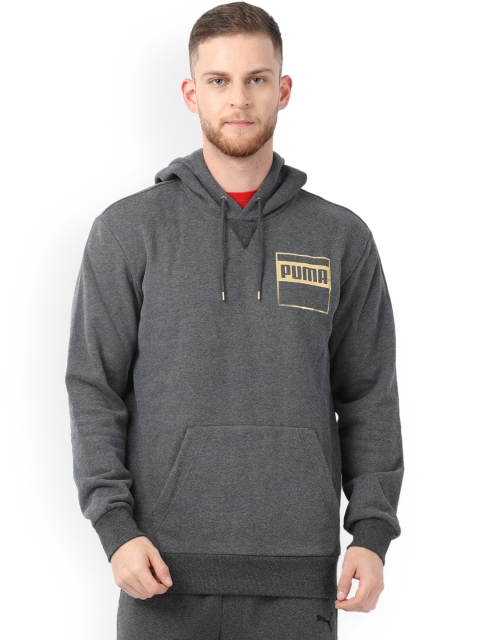 Puma Men Grey Solid Sweatshirt