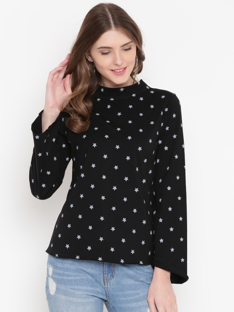 GRITSTONES Women Black Printed Top
