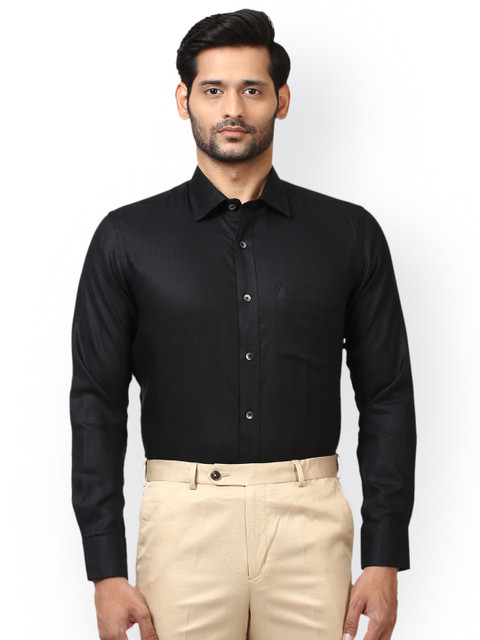 ColorPlus Men Black Linen Tailored Fit Solid Formal Shirt
ColorPlus Men Black Linen Tailored Fit Solid Formal Shirt