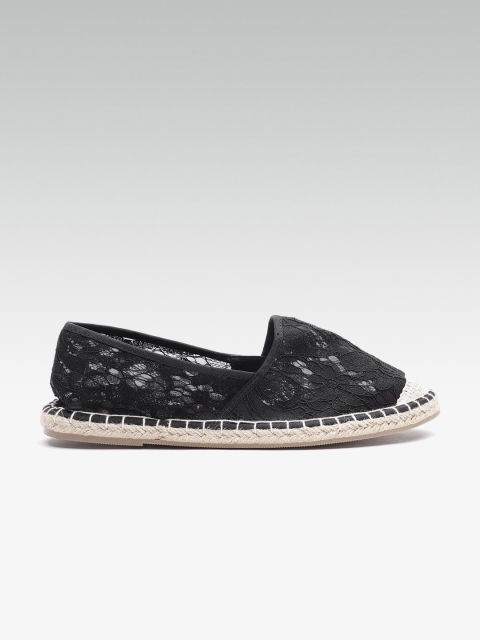 DOROTHY PERKINS Women Black Lace Espadrilles