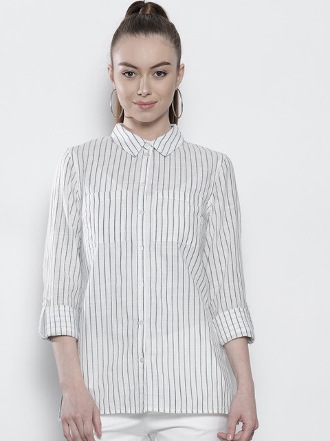 DOROTHY PERKINS Women White & Black Regular Fit Striped Casual Shirt
DOROTHY PERKINS Women White & Black Regular Fit Striped Casual Shirt
