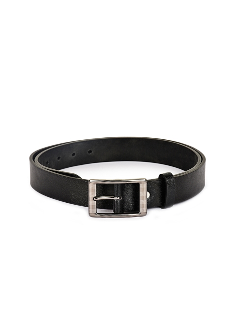 BuckleUp Men Black Solid Belt