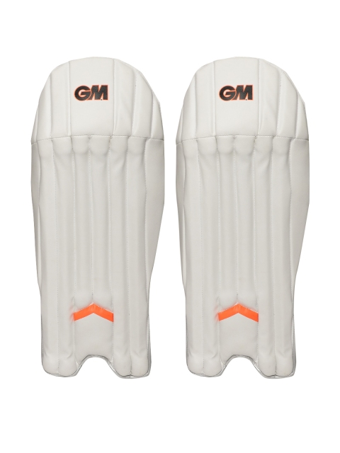 GM Men White & Orange 303 Batting Leg Guards