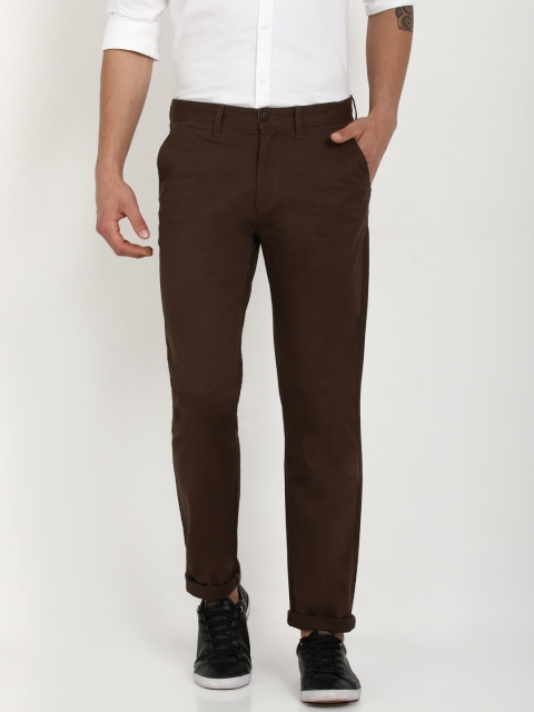Crocodile Coffee Brown Slim Fit Chino