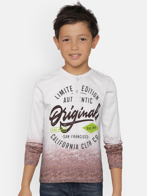 Palm Tree Boys White & Mauve Printed Round Neck T-shirt
Palm Tree Boys White & Mauve Printed Round Neck T-shirt