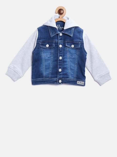 Gini and Jony Boys Navy Blue & Grey Melange Washed Denim Jacket with Detachable Jacket
Gini and Jony Boys Navy Blue & Grey Melange Washed Denim Jacket with Detachable Jacket
