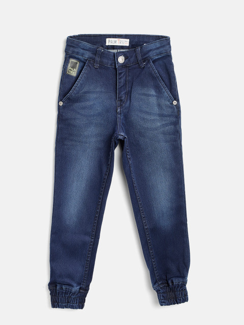 Palm Tree Boys Navy Blue Mid-Rise Clean Look Stretchable Joggers 
Palm Tree Boys Navy Blue Mid-Rise Clean Look Stretchable Joggers