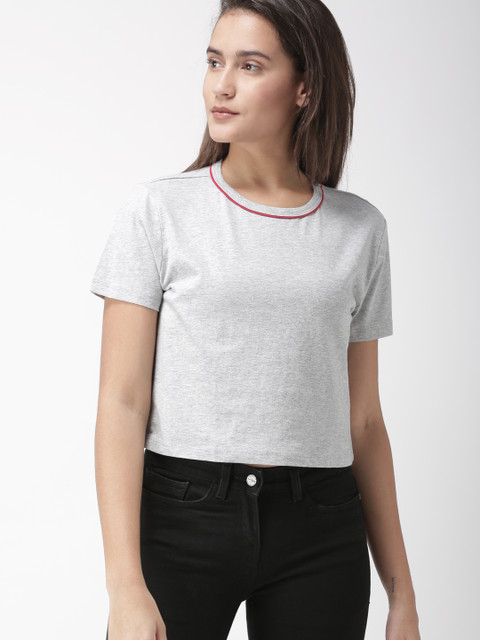 FOREVER 21 Women Grey Solid Crop Top
FOREVER 21 Women Grey Solid Crop Top