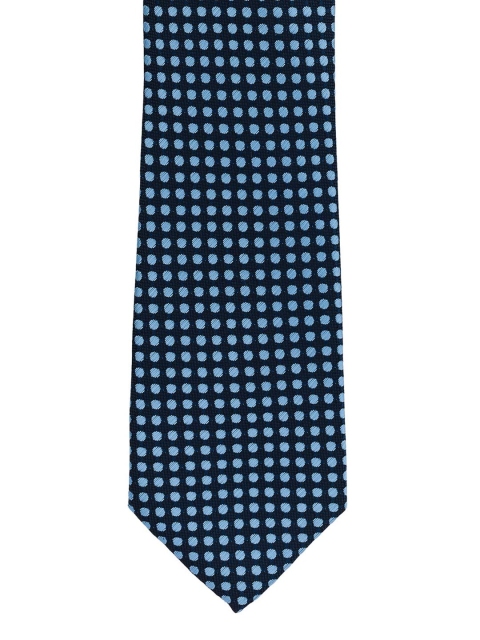 The Tie Hub Blue Woven Design Broad Tie