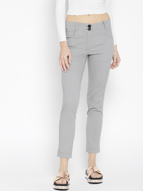 Rider Republic Women Grey Slim Fit Solid Cropped Trousers
Rider Republic Women Grey Slim Fit Solid Cropped Trousers