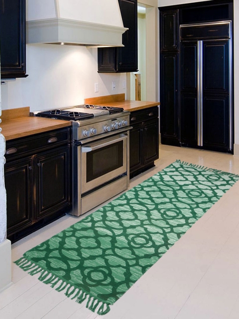 Saral Home Green Printed Runner