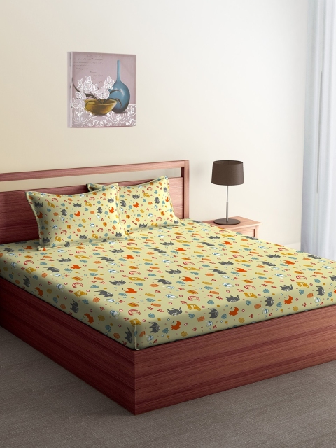 CORE Designed by SPACES Beige Printed Flat 104 TC 1 Queen Bedsheet with 2 Pillow Covers
CORE Designed by SPACES Beige Printed Flat 104 TC 1 Queen Bedsheet with 2 Pillow Covers