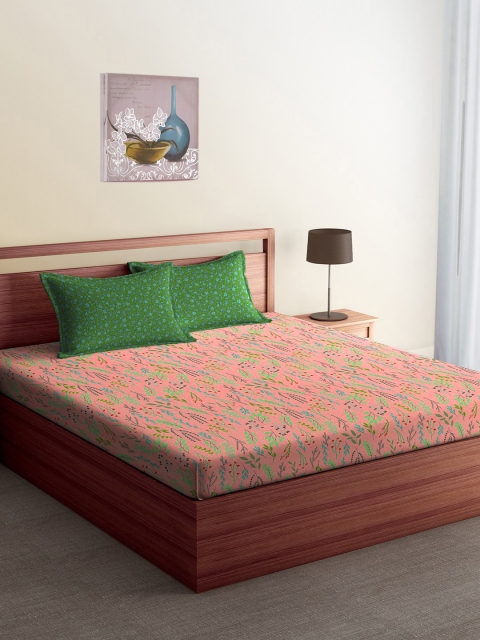 CORE Designed by SPACES Pink & Multicoloured Floral Flat 144 TC Cotton 1 Queen Bedsheet with 2 Pillow Covers
CORE Designed by SPACES Pink & Multicoloured Floral Flat 144 TC Cotton 1 Queen Bedsheet with 2 Pillow Covers