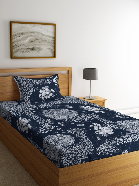 CORE Designed by SPACES Blue & White Floral Flat 144 TC Cotton 1 Single Bedsheet with 1 Pillow Covers
CORE Designed by SPACES Blue & White Floral Flat 144 TC Cotton 1 Single Bedsheet with 1 Pillow Covers